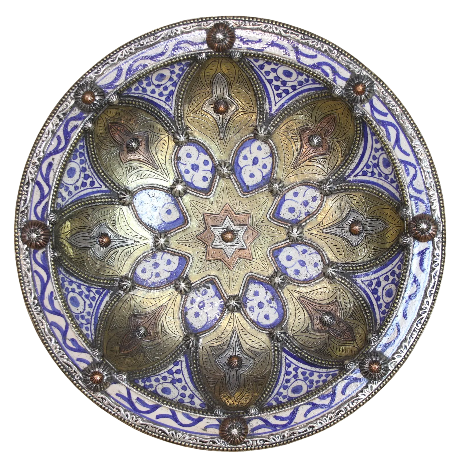 Plat serti — Rosace lavande