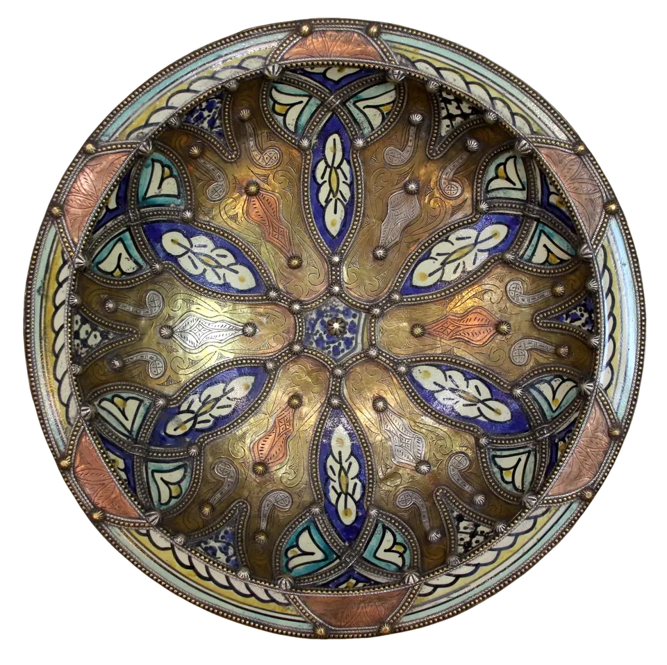 Plat serti — Rosace bronze