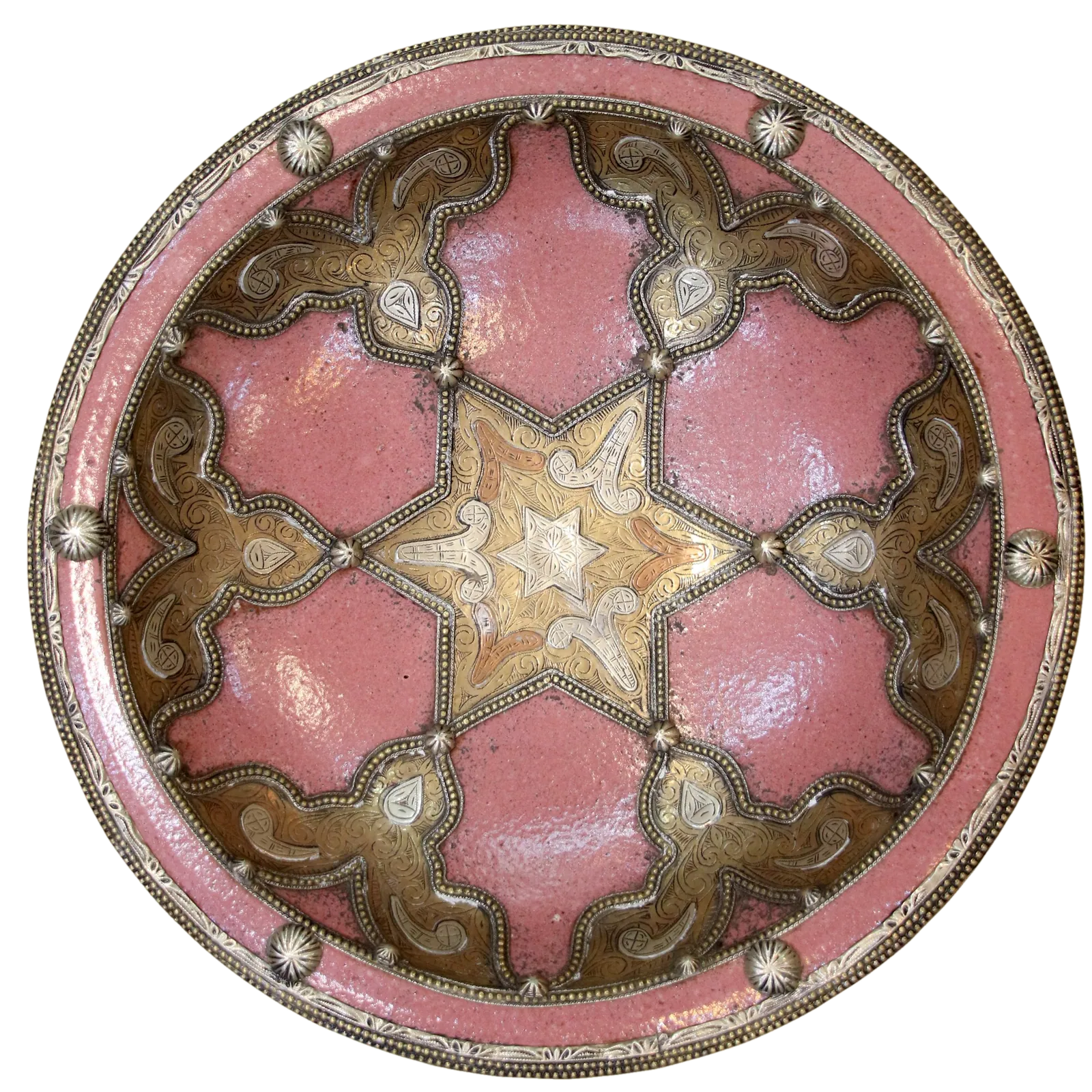Plat serti — Rose ancien