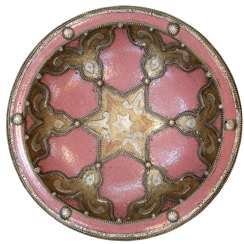 Plat serti — Rose ancien