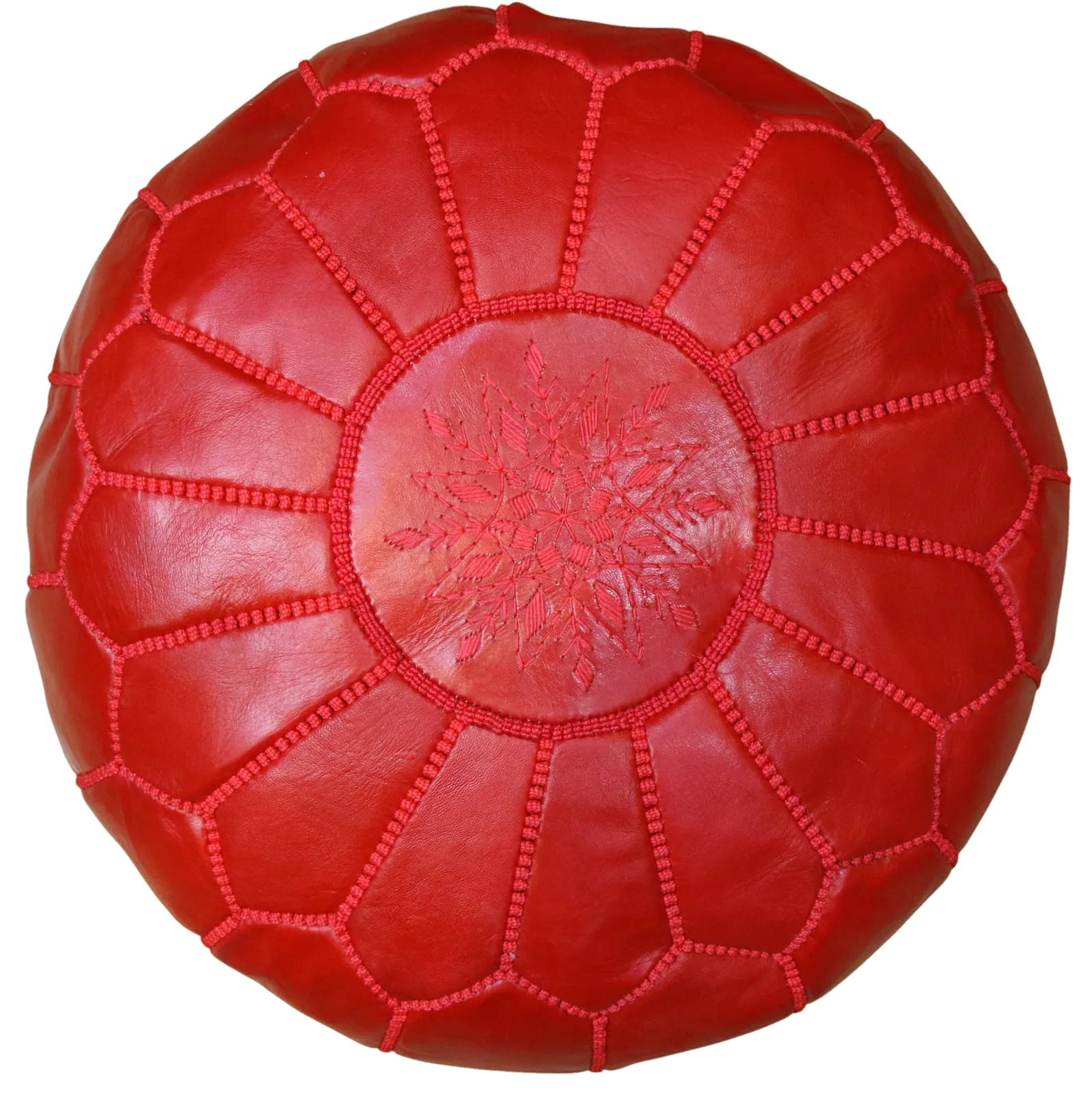 Pouf Étoile — Rouge ton sur ton