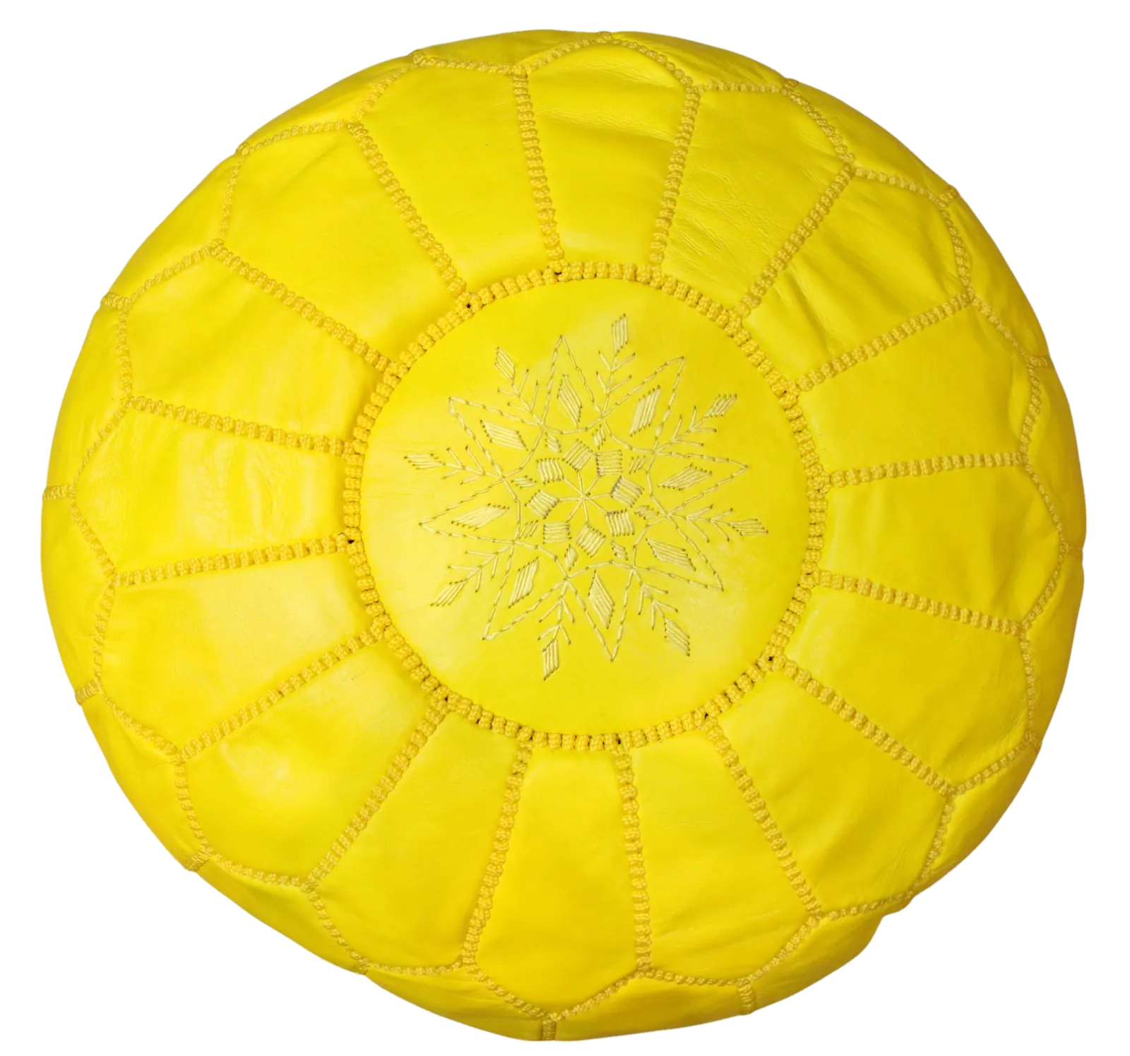 Pouf Étoile — Jaune safran