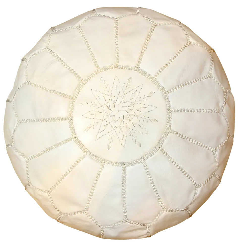 Pouf Étoile — Ivoire