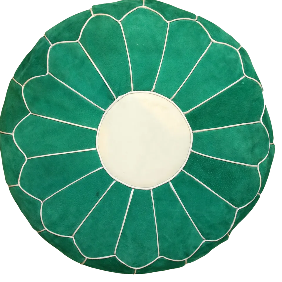 Pouf Velours vert sapin