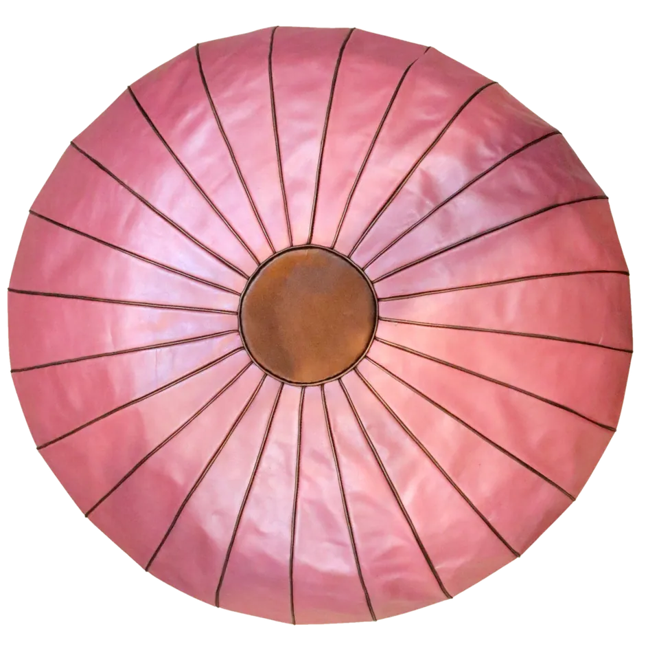 Pouf Rayon — Rose poudré