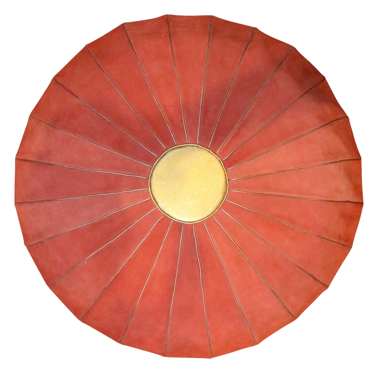 Pouf Rayon — Brique & or