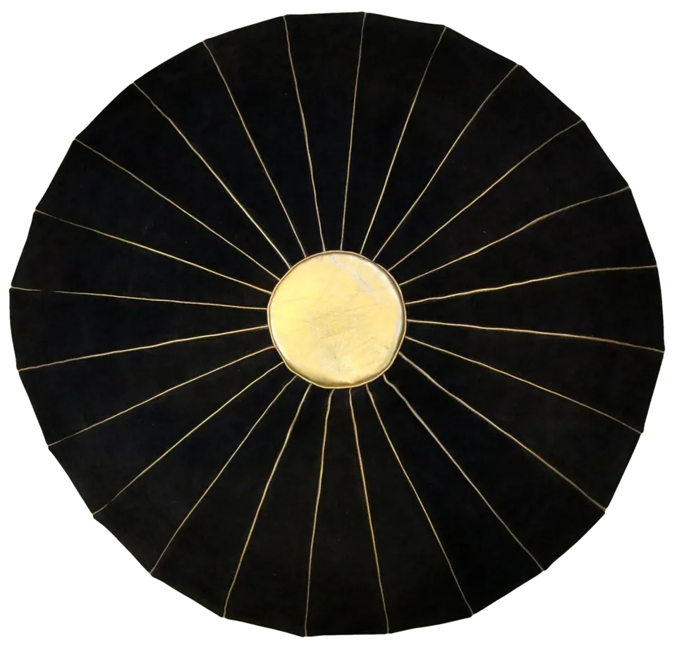 Pouf Rayon — Noir & or