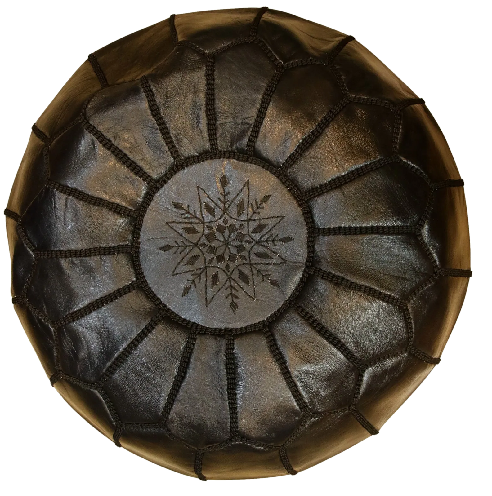 Pouf Étoile — Noir patiné
