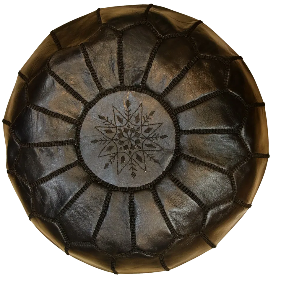 Pouf Étoile — Noir patiné